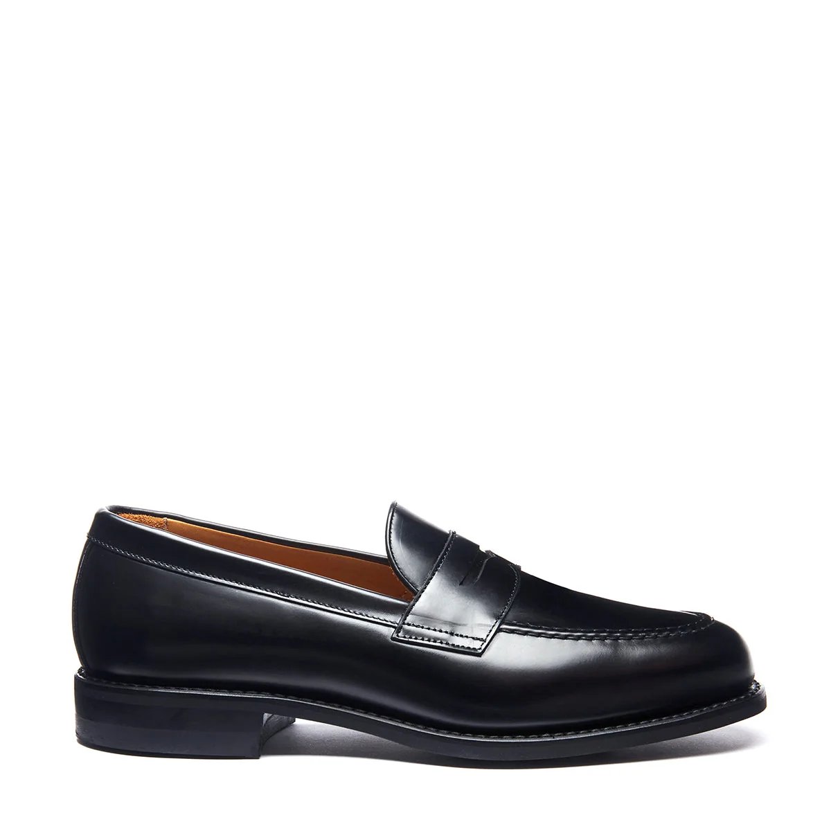 NPS Solovair Black Hi Shine Penny Loafer