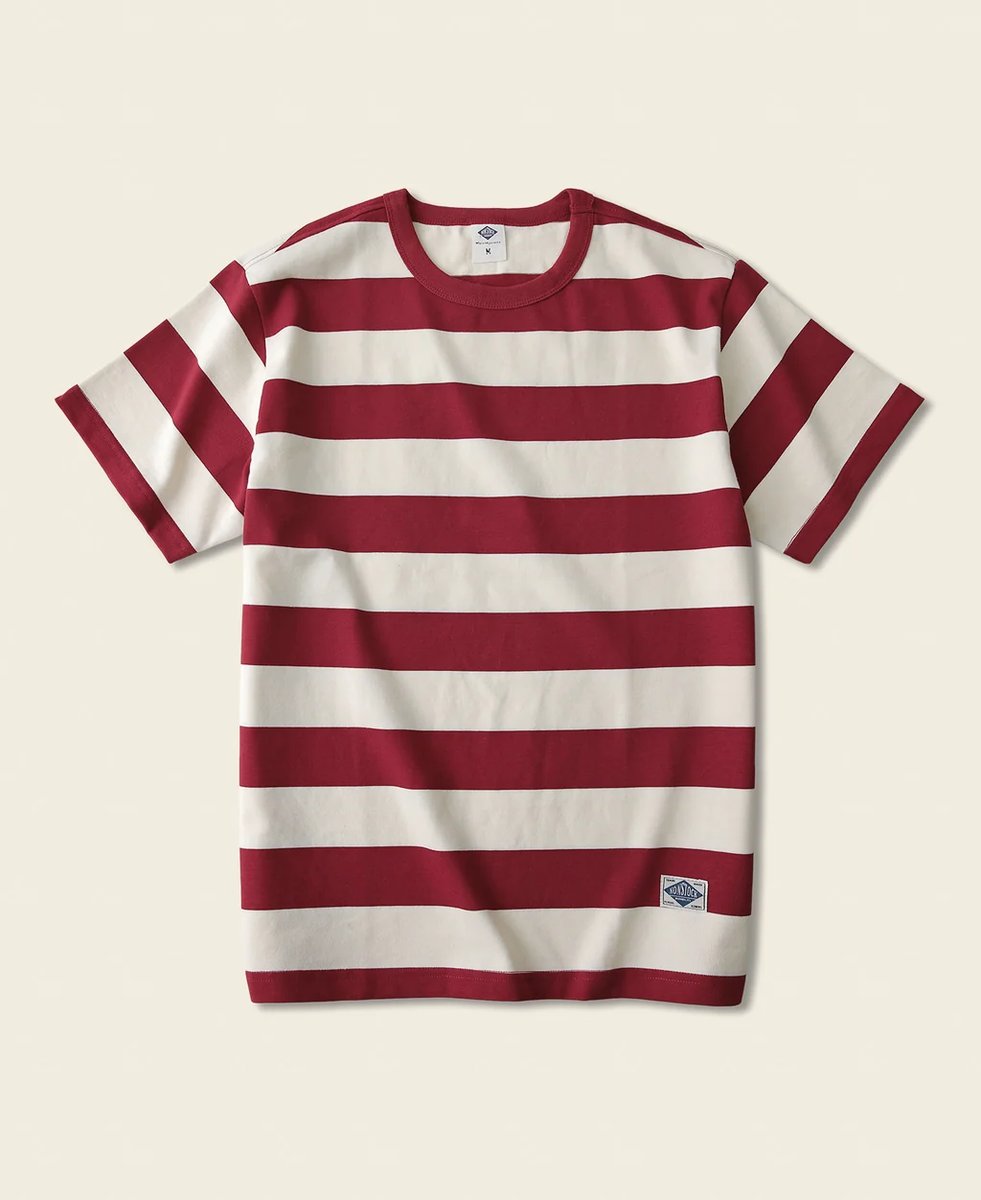 Motorcycle Heavyweight Wide Striped T-Shirt, Red/Apricot – Bronson