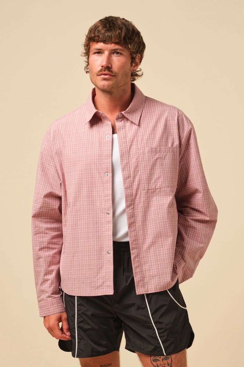Bound Freddie Candy Check Boxy Cotton Shirt